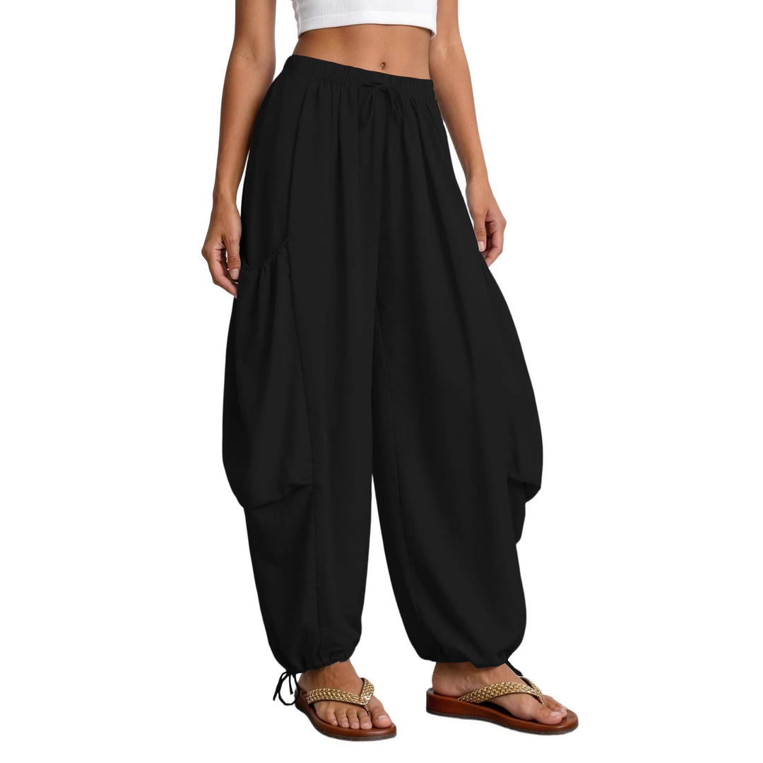 Damer Bekväm fritidsbyxa med oversized fickor och elastisk midja Mirla-Eva Jonsson