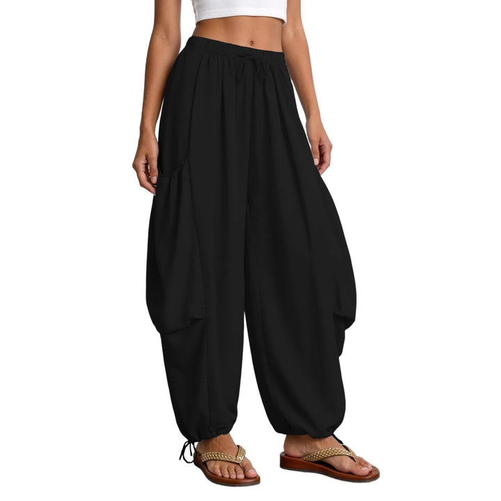 Damer Bekväm fritidsbyxa med oversized fickor och elastisk midja Mirla-Eva Jonsson