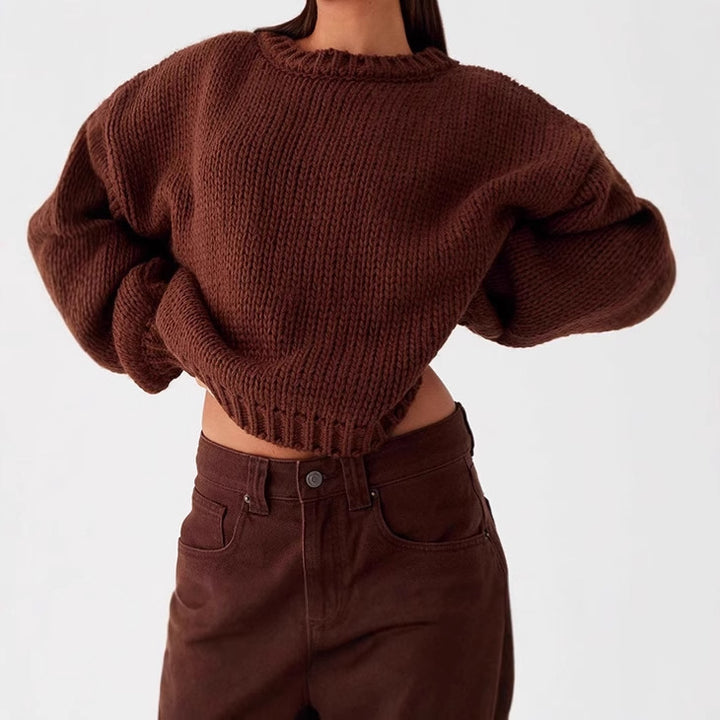 Damer Bekväm och stilig Oversized-tröja med strukturerad stickning Mirla-Eva Jonsson