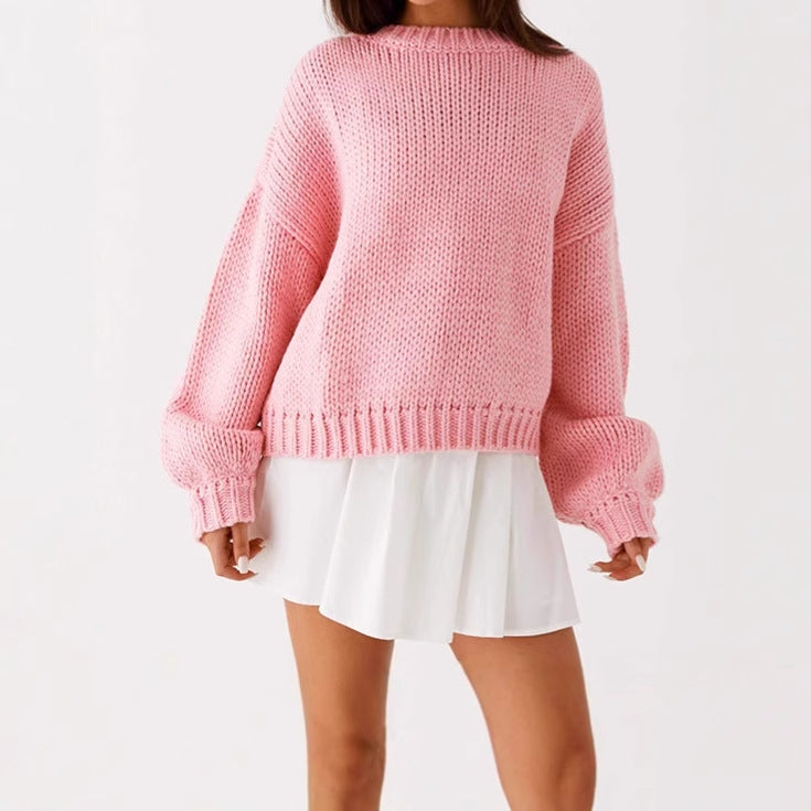 Damer Bekväm och stilig Oversized-tröja med strukturerad stickning Mirla-Eva Jonsson