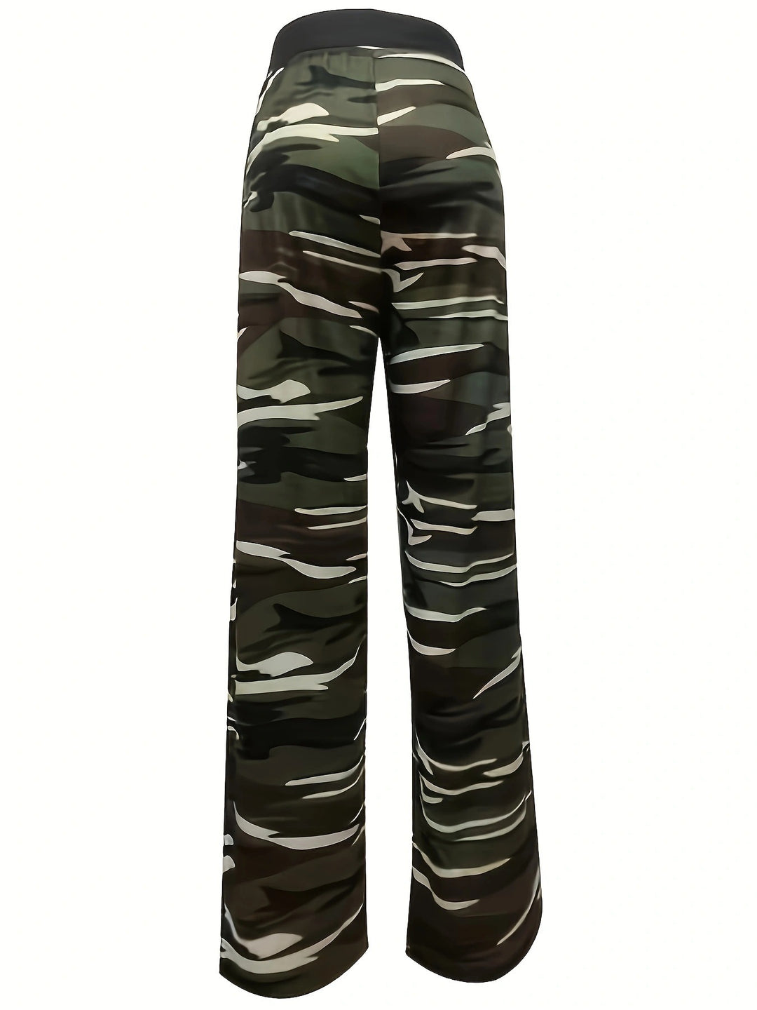 Damer Bekväma fritidsbyxor med dragsko och camouflage-mönster Mirla-Eva Jonsson