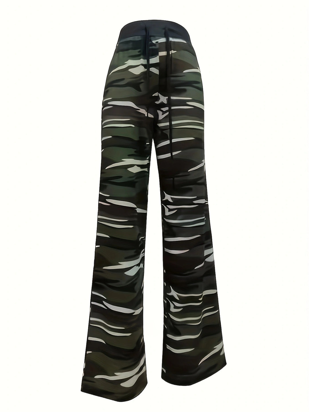 Damer Bekväma fritidsbyxor med dragsko och camouflage-mönster Mirla-Eva Jonsson