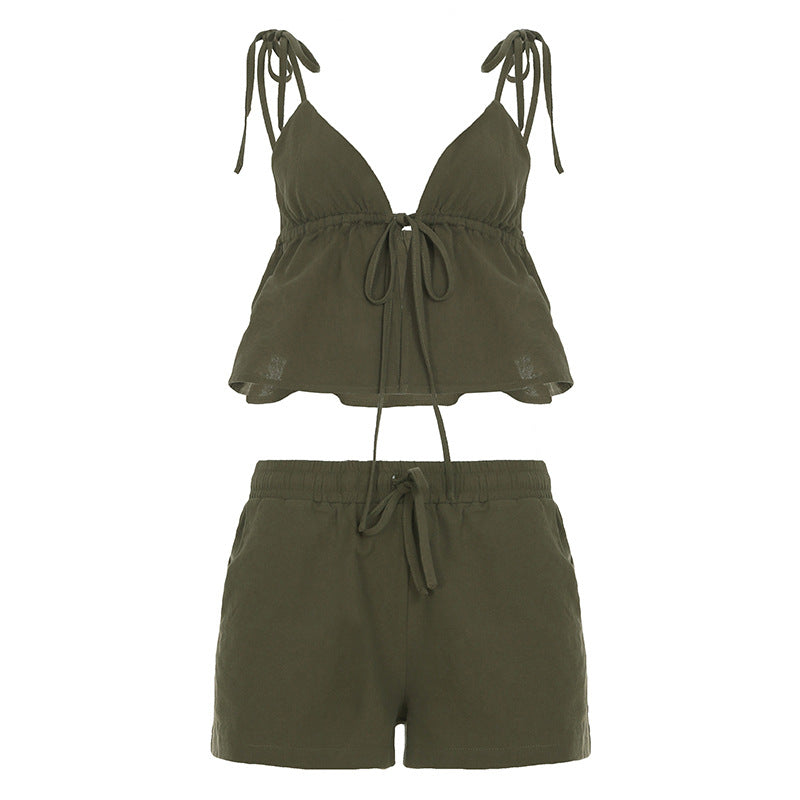 Damer Bikini-set med justerbar överdel och avslappnade shorts Mirla-Eva Jonsson