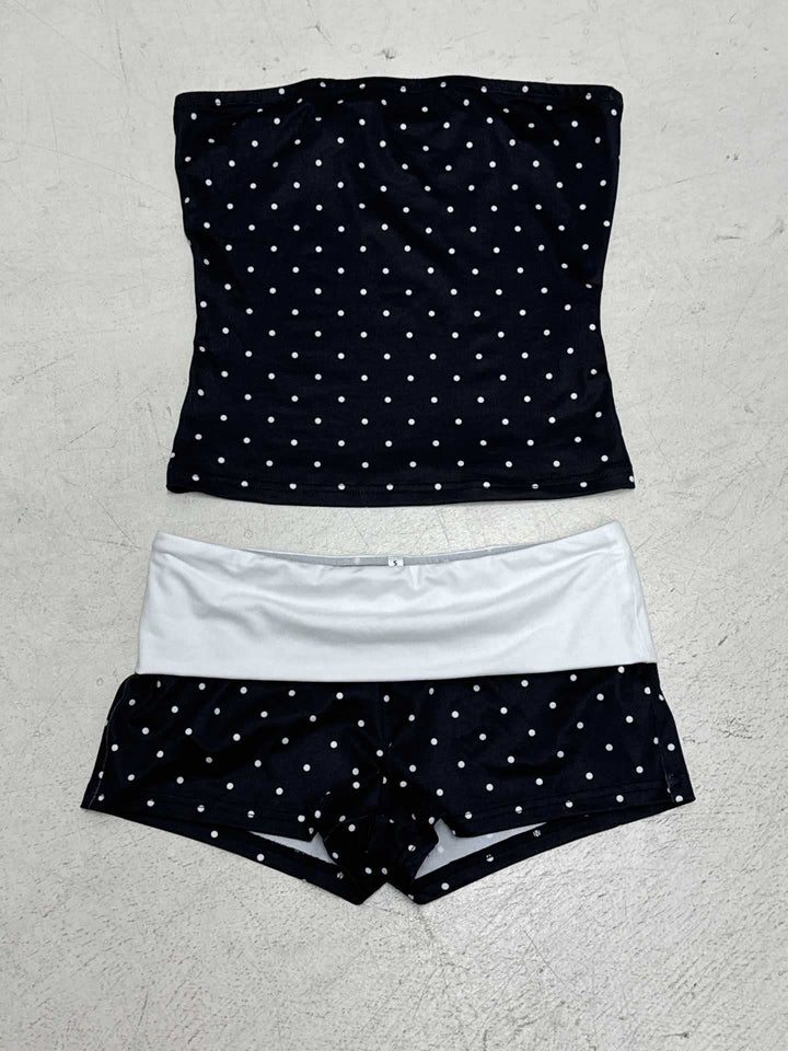 Damer Bikini-set med prickigt mönster och elastisk midjeutskärning Mirla-Eva Jonsson