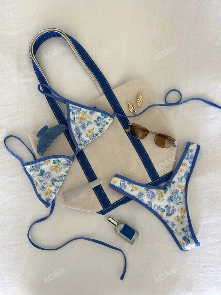 Damer Bikiniset med blommönster Mirla-Eva Jonsson