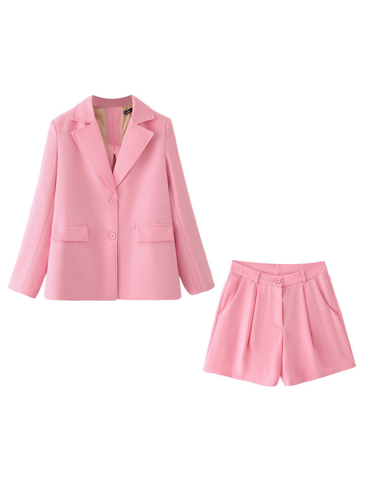 Damer Blazer-Shorts-set med elegant skärning och praktiska fickor Mirla-Eva Jonsson