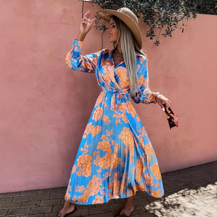 Damer Blommig Tryck Wrap Maxi Klänning Eva Jonsson-Eva Jonsson