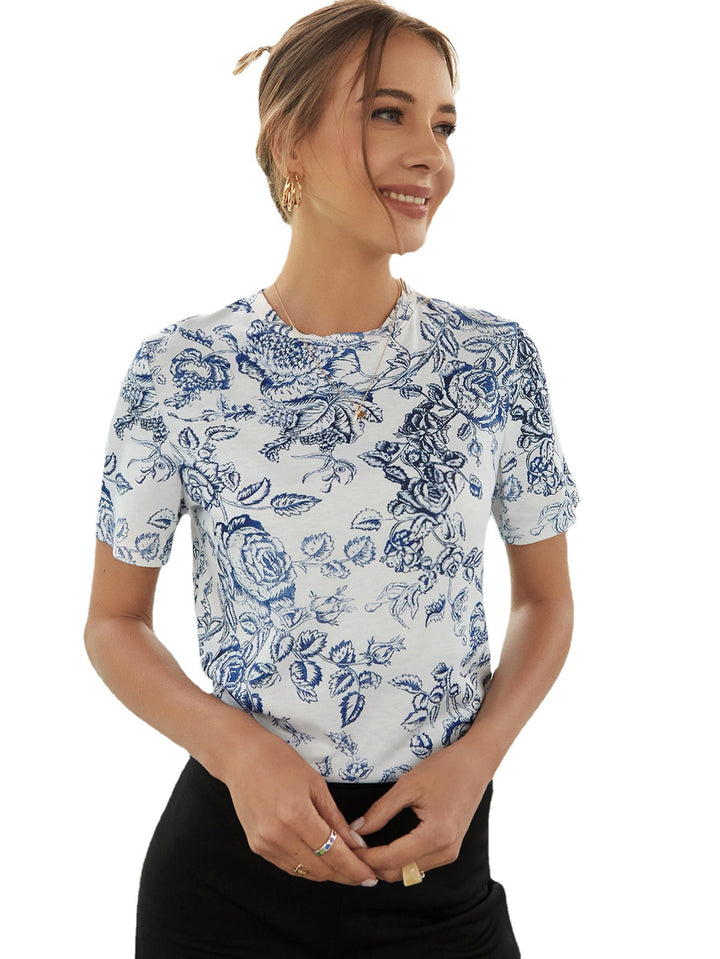 Damer Blommönster T-shirt Mirla-Eva Jonsson