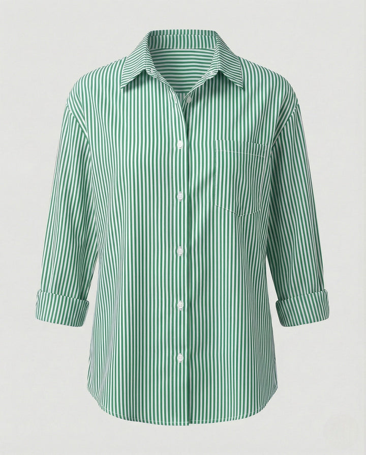 Damer Blus Oversize randig-Eva Jonsson