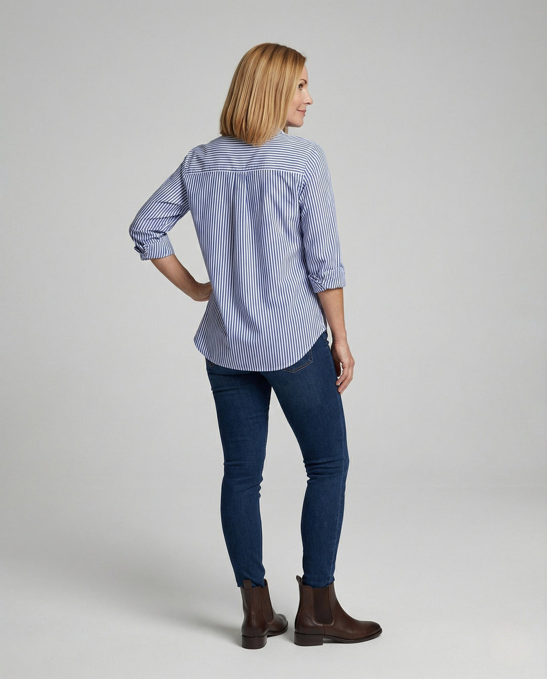 Damer Blus Oversize randig-Eva Jonsson