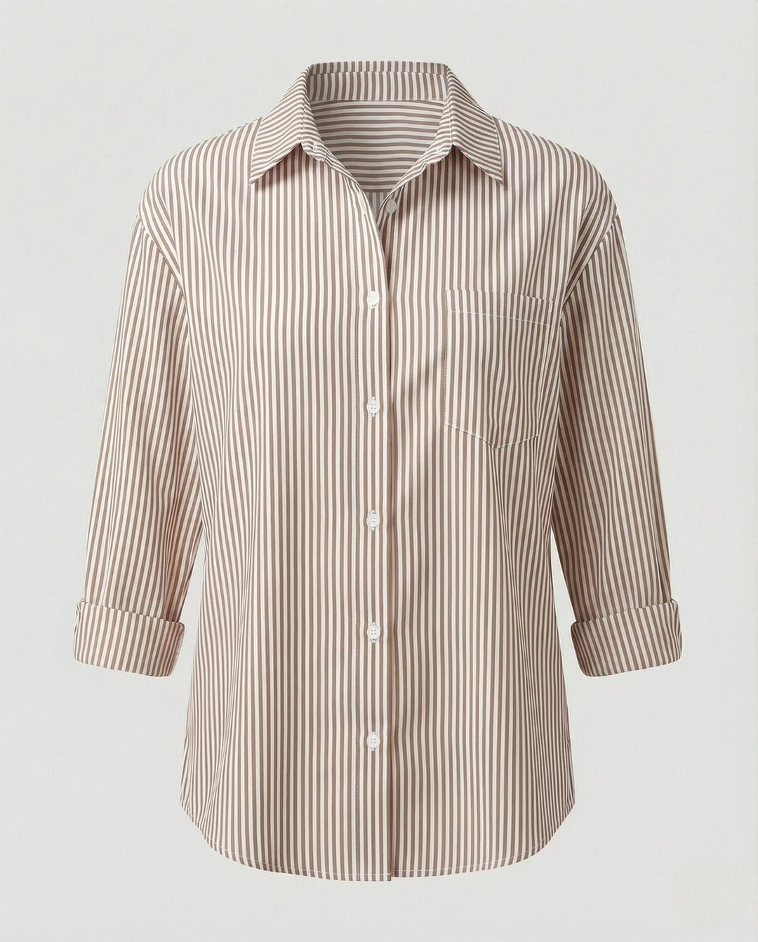 Damer Blus Oversize randig-Eva Jonsson
