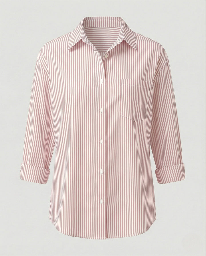 Damer Blus Oversize randig-Eva Jonsson