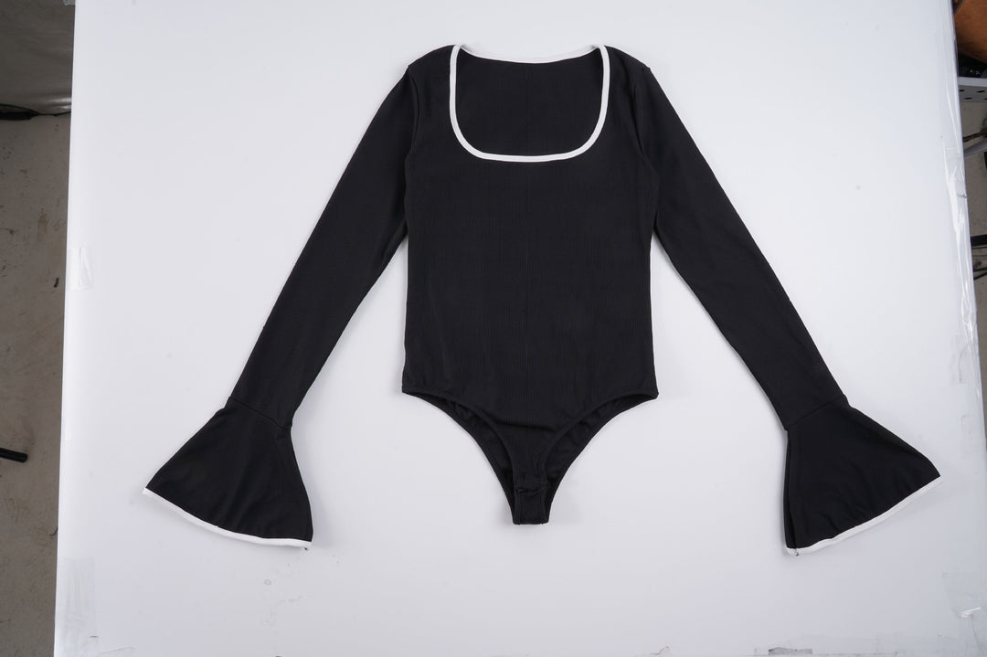 Damer Body med långa ärmar och elegant rynkavslutning Mirla-Eva Jonsson