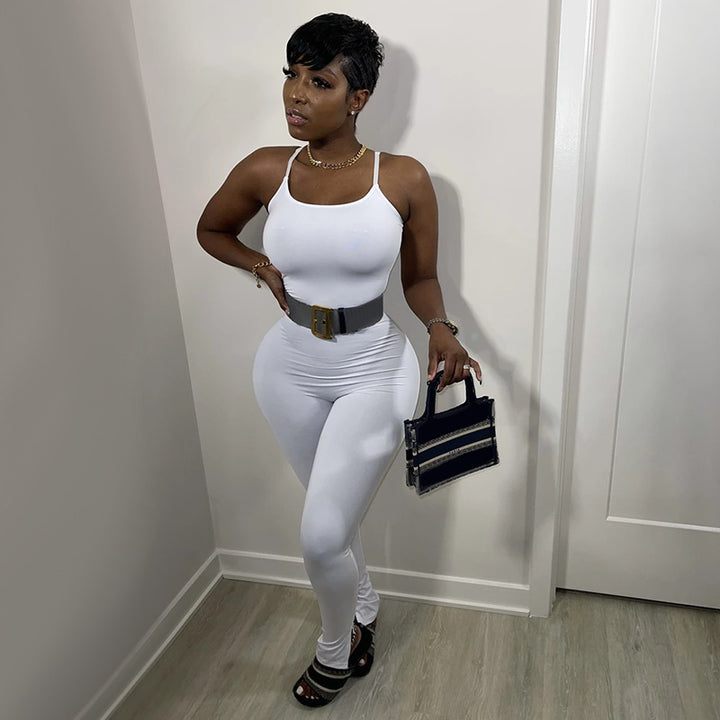 Damer Bodycon Jumpsuit med spagettiband och figurnära skärning Mirla-Eva Jonsson