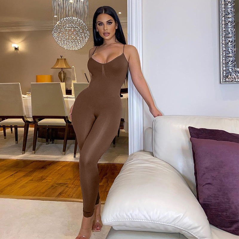 Damer Bodycon Jumpsuit med spagettiband och figurnära skärning Mirla-Eva Jonsson