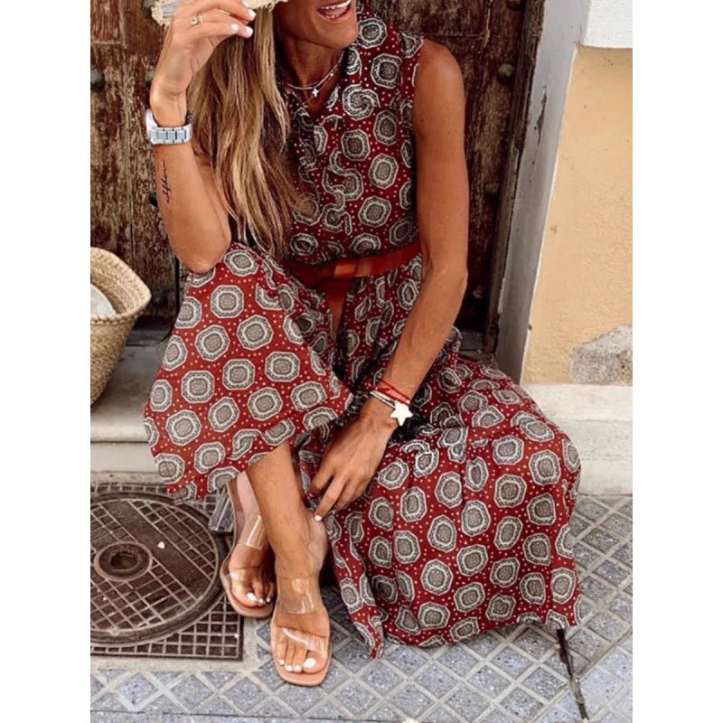 Damer Bohemian Maxi Klänning med justerbart bälte Eva Jonsson-Eva Jonsson