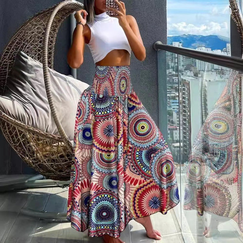 Damer Bohemian Tryck Maxi Kjol Eva Jonsson-Eva Jonsson