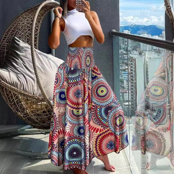 Damer Bohemian Tryck Maxi Kjol Eva Jonsson-Eva Jonsson