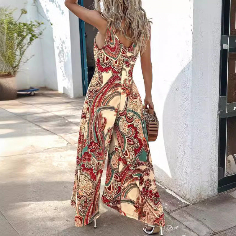 Damer Bohemisk Maxi Klänning med V-ringning och flödande design Eva Jonsson-Eva Jonsson