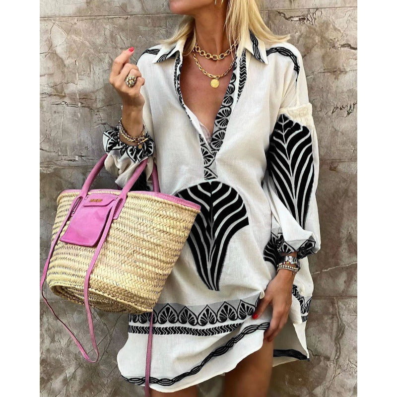 Damer Boho-Chic Broderad Midi-Klänning Eva Jonsson-Eva Jonsson