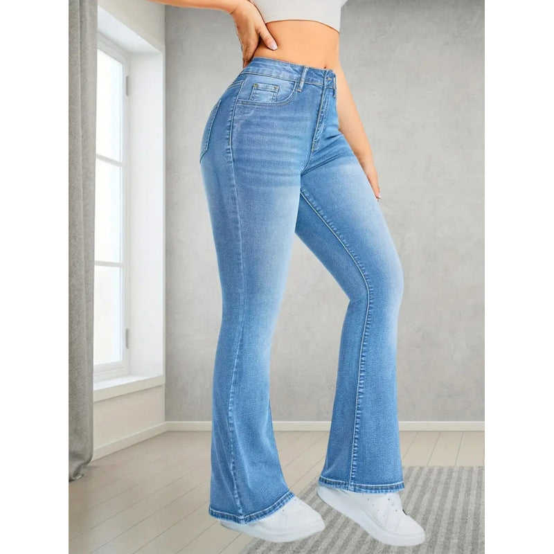 Damer Bootcut Jeans med hög midja och modern tvätt Mirla-Eva Jonsson