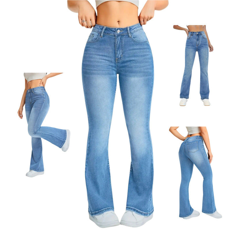 Damer Bootcut Jeans med hög midja och modern tvätt Mirla-Eva Jonsson