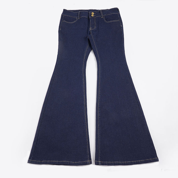 Damer Bootcut Jeans med hög midjeresår och elegant sömnadsdesign Mirla-Eva Jonsson