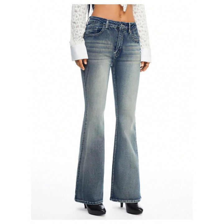 Damer Bootcut Jeansen med dekorerade fickor Mirla-Eva Jonsson