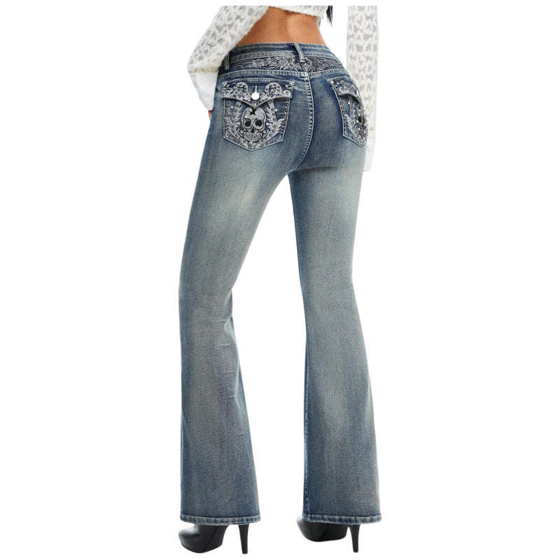 Damer Bootcut Jeansen med dekorerade fickor Mirla-Eva Jonsson