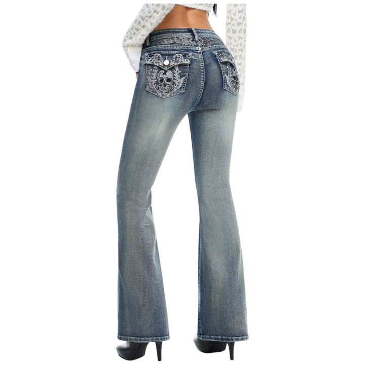 Damer Bootcut Jeansen med dekorerade fickor Mirla-Eva Jonsson
