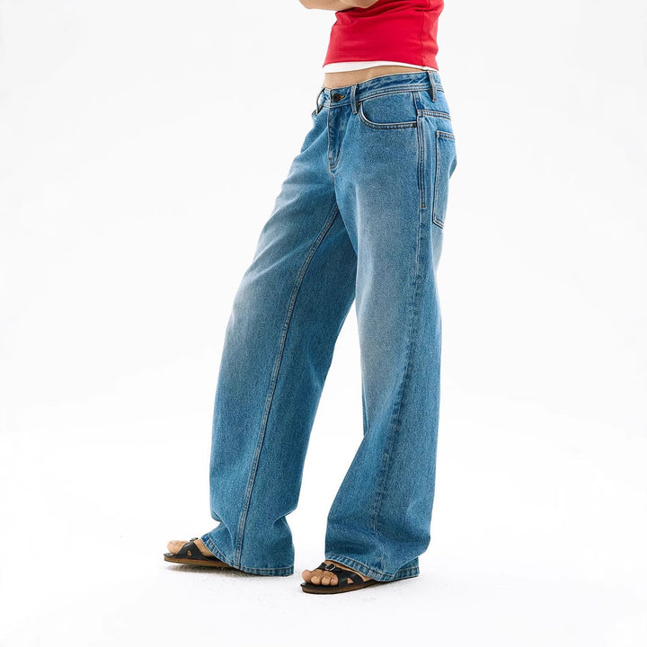 Damer Bred Denim Jeans i Casual Fit Mirla-Eva Jonsson
