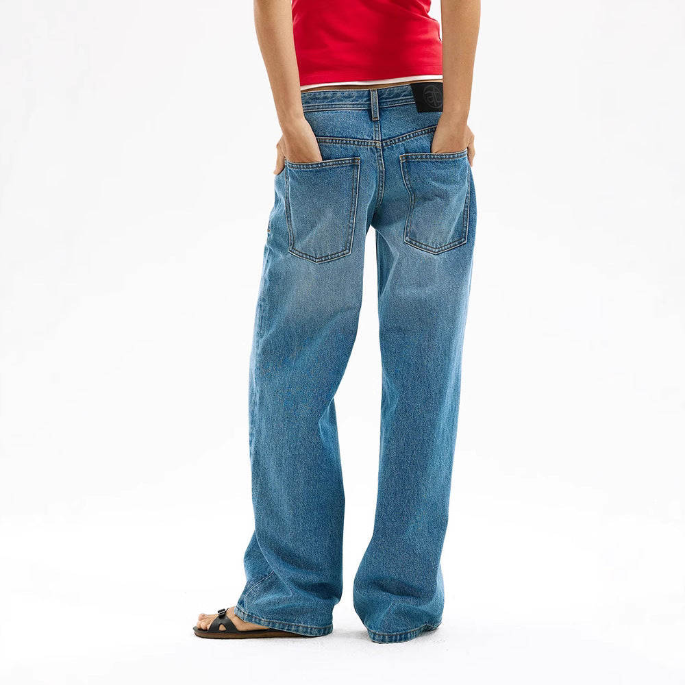 Damer Bred Denim Jeans i Casual Fit Mirla-Eva Jonsson