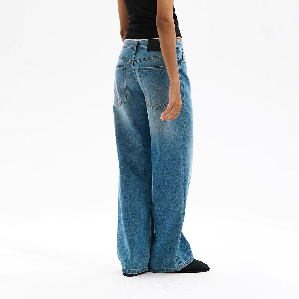 Damer Bred Denim Jeans i Casual Fit Mirla-Eva Jonsson