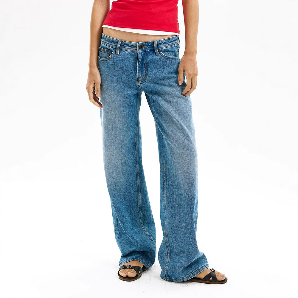 Damer Bred Denim Jeans i Casual Fit Mirla-Eva Jonsson