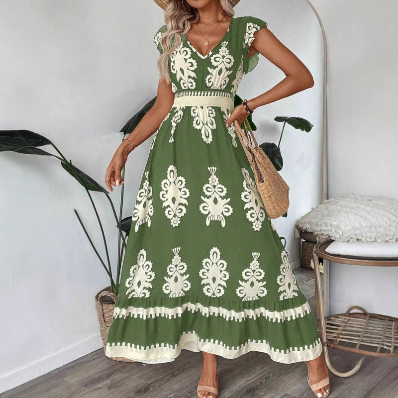 Damer Broderad V-ringad Maxiklänning Eva Jonsson-Eva Jonsson