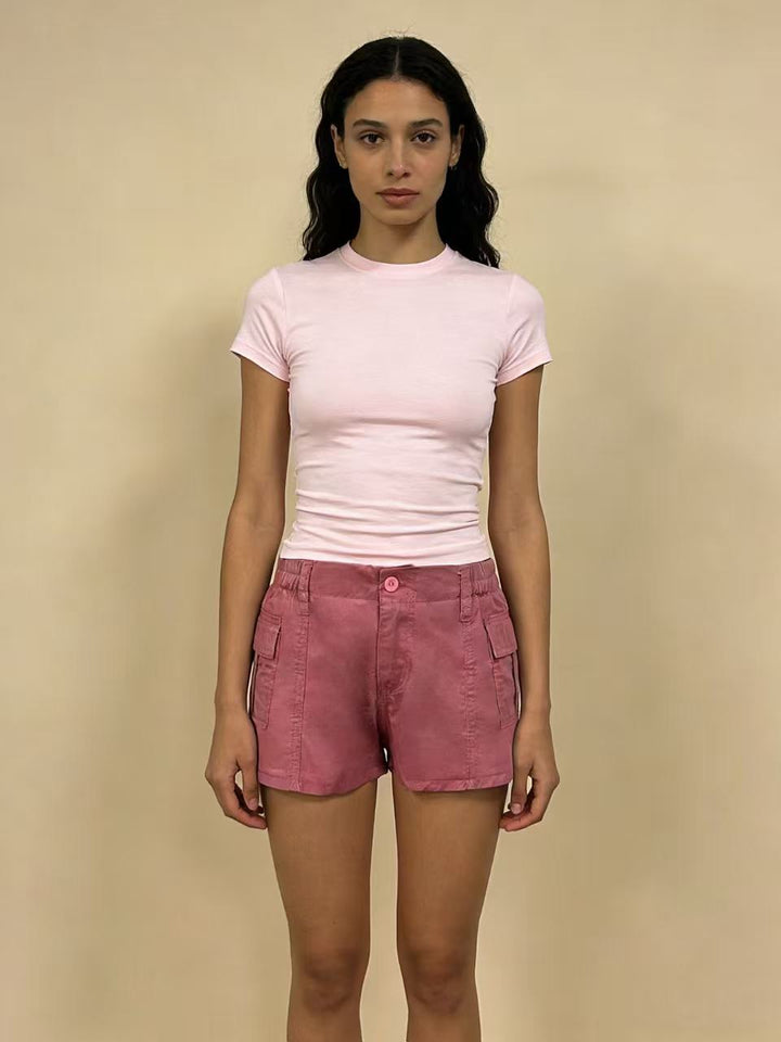 Damer Cargo-shorts med funktionella sidofickor och elastisk midja Mirla-Eva Jonsson