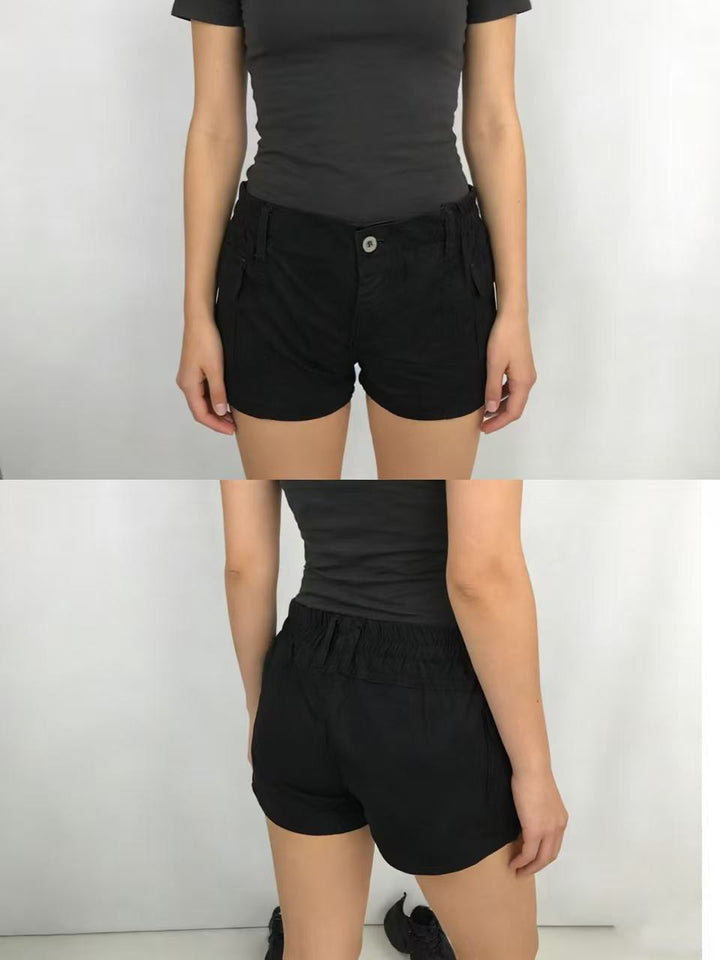 Damer Cargo-shorts med funktionella sidofickor och elastisk midja Mirla-Eva Jonsson