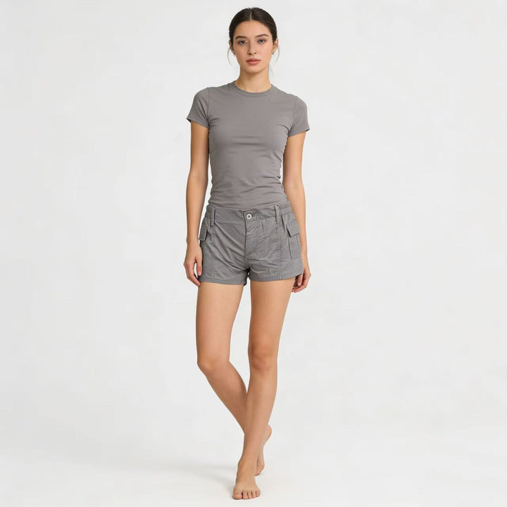 Damer Cargo-shorts med funktionella sidofickor och elastisk midja Mirla-Eva Jonsson