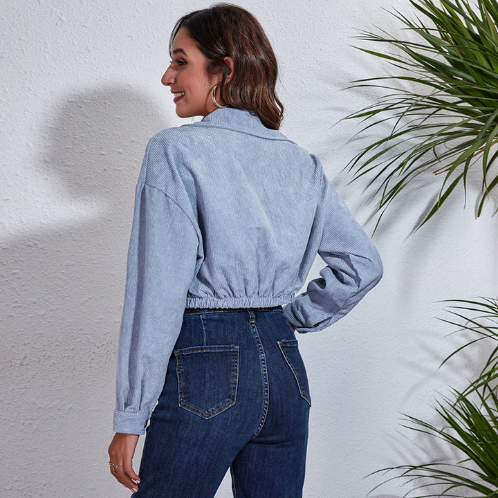Damer Casual Bomulljacka i vintage-stil med praktiska fickor Mirla-Eva Jonsson