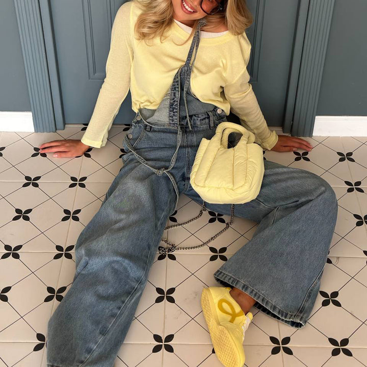 Damer Casual Denim Hängselbyxor Mirla-Eva Jonsson