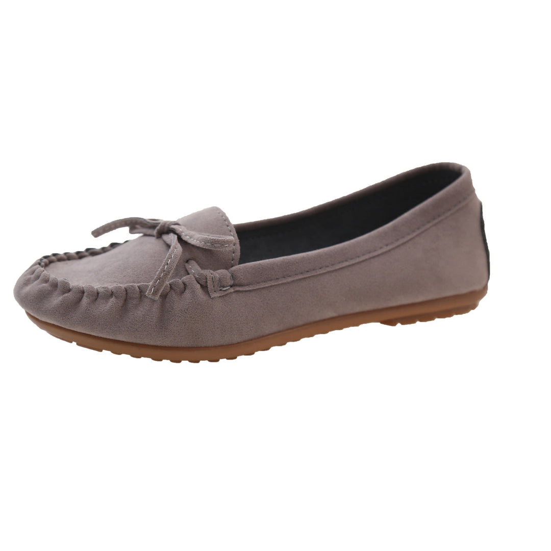 Damer Casual Mocka Mokassin Ballerinas med Dekorativ Slips Mirla-Eva Jonsson