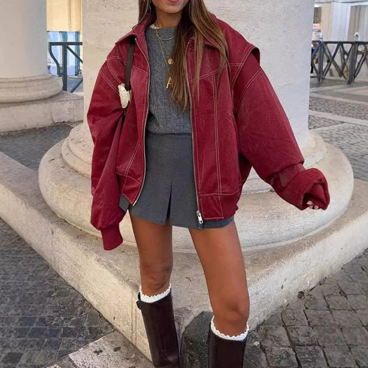 Damer Casual Övergångsjacka med modern skärning och markanta sömmar Mirla-Eva Jonsson