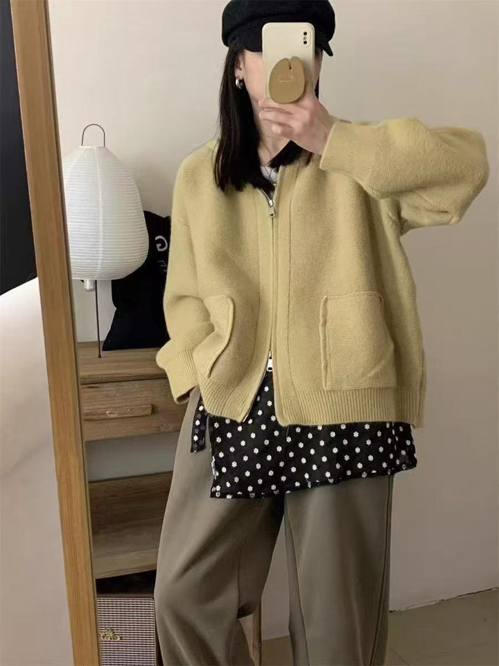 Damer Casual Oversized Cardigan med Huva och Fickor Mirla-Eva Jonsson