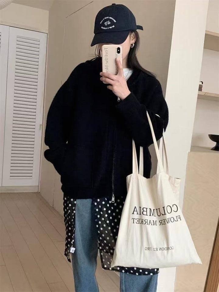 Damer Casual Oversized Cardigan med Huva och Fickor Mirla-Eva Jonsson