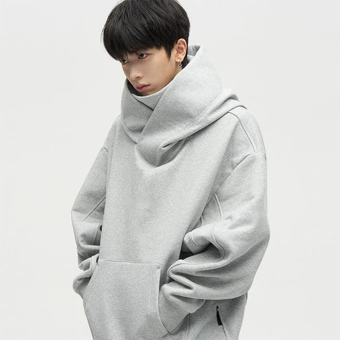 Damer Casual Oversized Hoodie med hög krage Eva Jonsson-Eva Jonsson