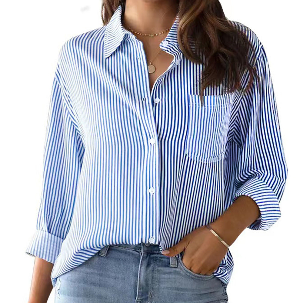 Damer Casual Randig Blus Topp Mirla-Eva Jonsson
