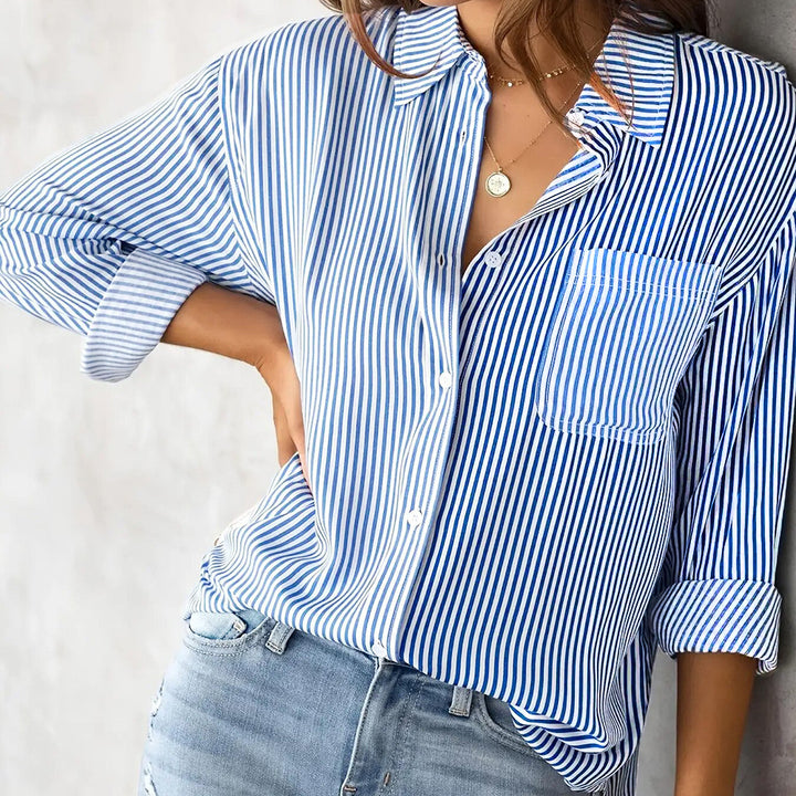 Damer Casual Randig Blus Topp Mirla-Eva Jonsson