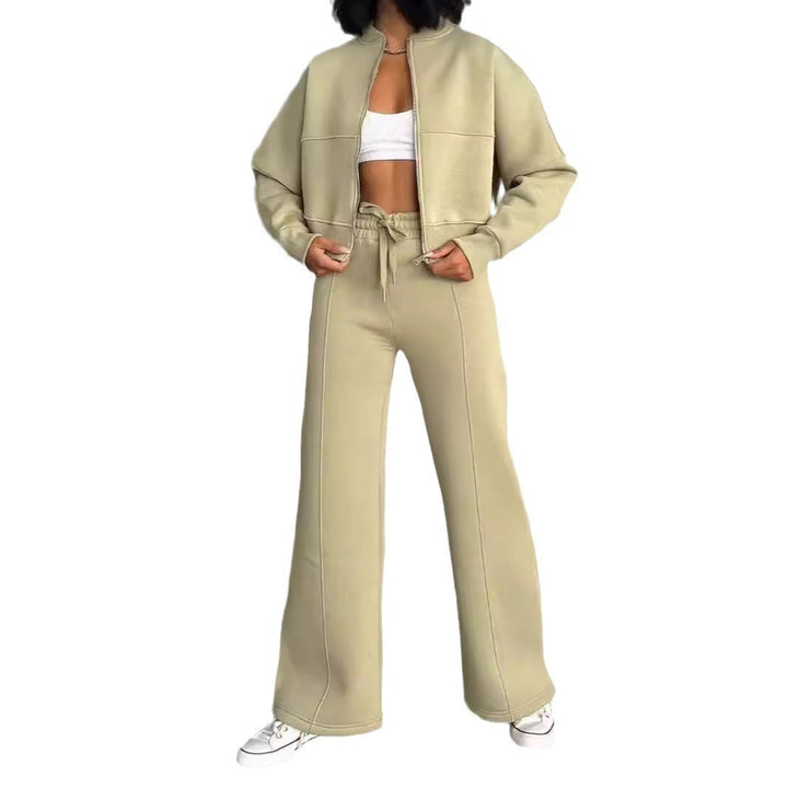 Damer Casual Set av mjukt fleece med jacka och byxor Mirla-Eva Jonsson