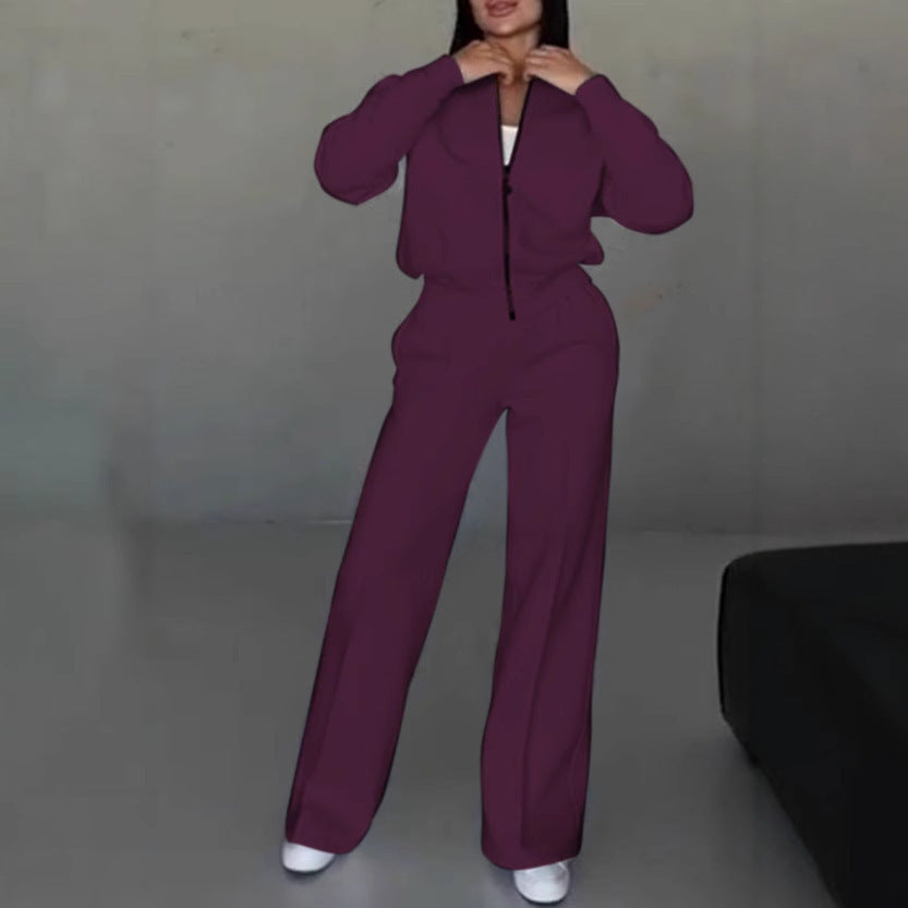 Damer Casual Set av mjukt fleece med jacka och byxor Mirla-Eva Jonsson