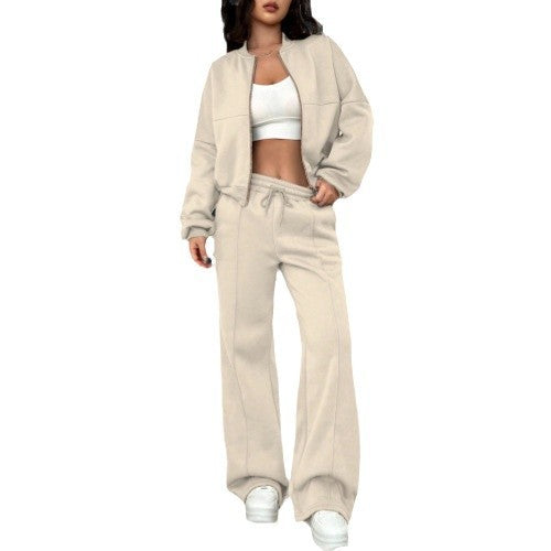 Damer Casual Set av mjukt fleece med jacka och byxor Mirla-Eva Jonsson